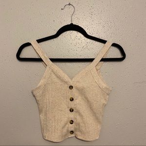 Knitted cropped tank